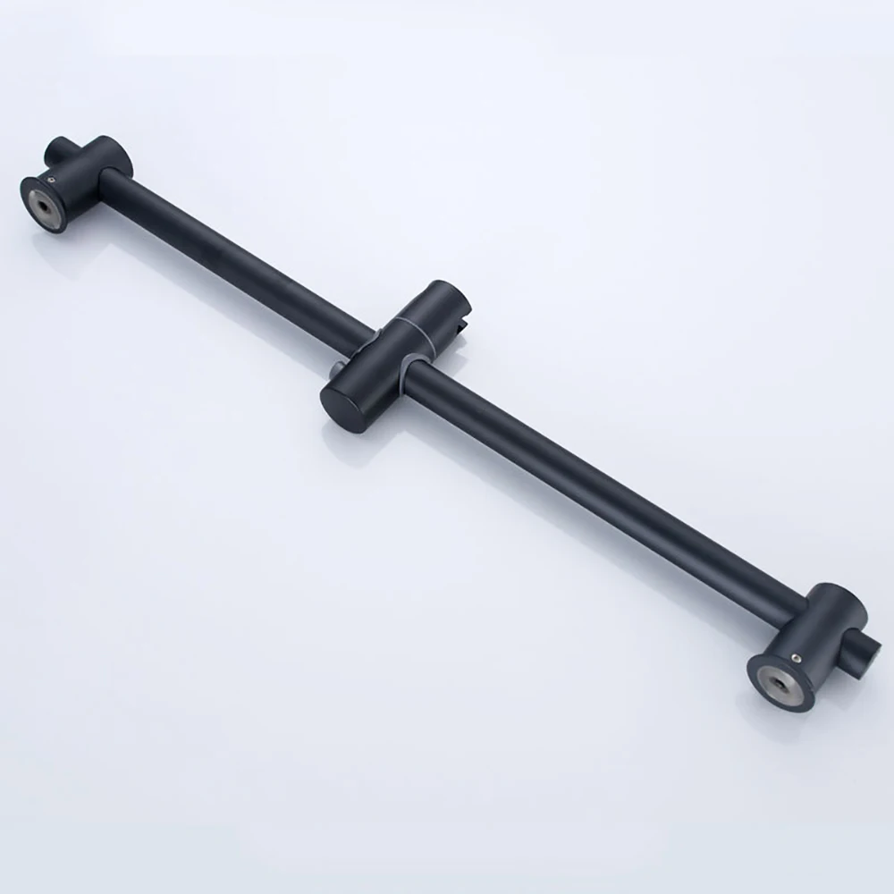 stainless steel black bath sliding bar wall mounted adjustable rail bathroom accessories handheld shower head rod free global shipping