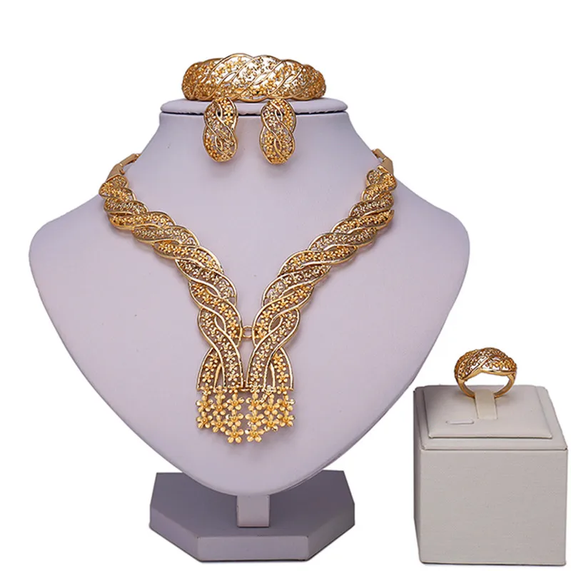 

ZuoDi Dubai gold Designer Jewelry Set Wholesale Nigerian Woman Wedding Jewelry Fashion African Beads woman Costume Jewelry Set