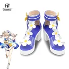Купальник для косплея Барбара ROLECOS Genshin Impact, обувь для косплея Барбара на лето, обувь для косплея Барбара, женская одежда для купания, обувь на высоком каблуке