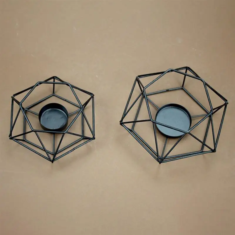 

Creative American Style Candlestick Wrought Iron Candle Holder Wedding Props Home Table Decorations Crafts Gifts