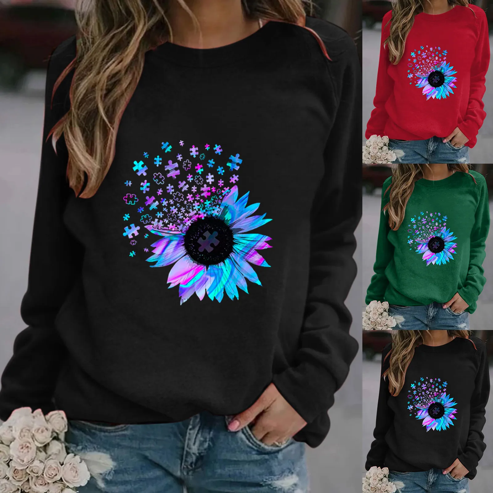 

Women Hoodies Print Long-sleeved Sweatshirt Casual Warm Autumn Graphic Loose Hoodies Korean Female Pullover Streetwear#G