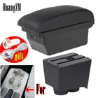 Подлокотник для Volkswagen VW Polo 9N 2002-2009, центральный, двухслойный, держатель для чашки кожаный