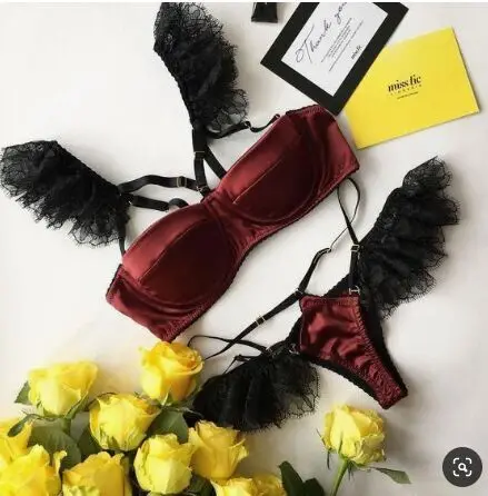 Hirigin сексуальное женское кружевное нижнее белье SISSY набор бюстгальтеров Babydoll нижнее белье пуш-ап бюстгальтеры женские бесшовные прозрачные трусики G String набор пижам - Цвет: Красный