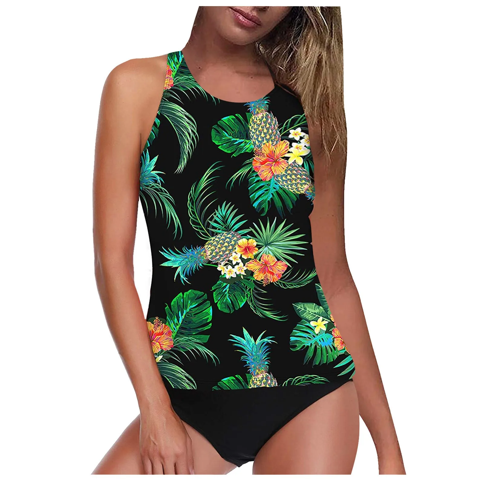 Plus Size Bikini Push Up For Ladies 2021 Summer Women's High Waist Neck Halter Tummy Control Two Piece Swimsuit New #BL3 |