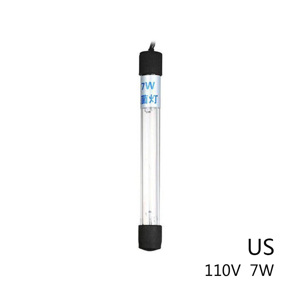 110V 7W US Plug Погружной UV светильник стерилизатор 5/7/9/11/13 Вт бактерицидная лампа для аквариума пруд обеззараживания воды обработки - Цвет: 110V 7W US Plug