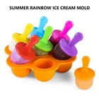 Силиконовая форма для мороженого, разноцветная, портативная, для изготовления пищевых шариков