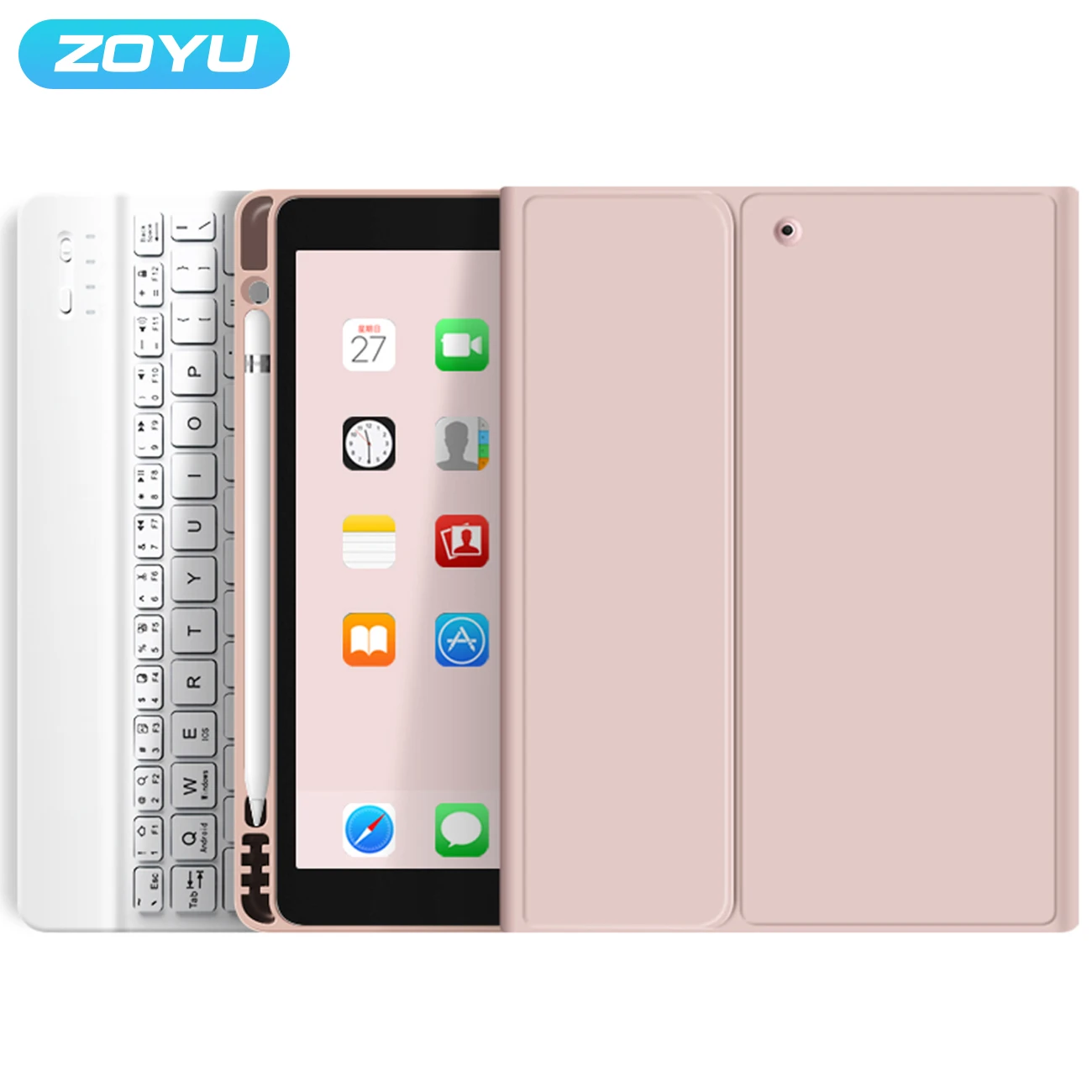 

ZOYU for iPad Pro 11 Inch With Keyboard Case, Wireless Bluetooth With Pencil Holder Keyboard,For iPad 2/3 Generation Tablet Case