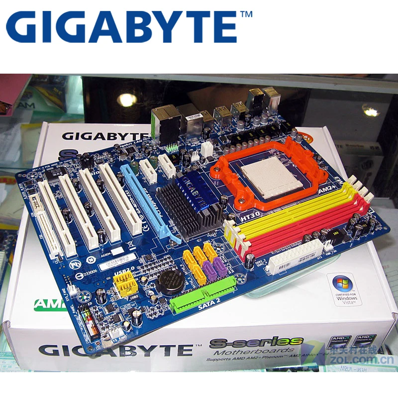 GIGABYTE GA-M720-ES3 настольная материнская плата 720D для AMD Socket AM2 + AM3 DDR2 ATX Phenom FX X4 X3 X2 Athlon б/у