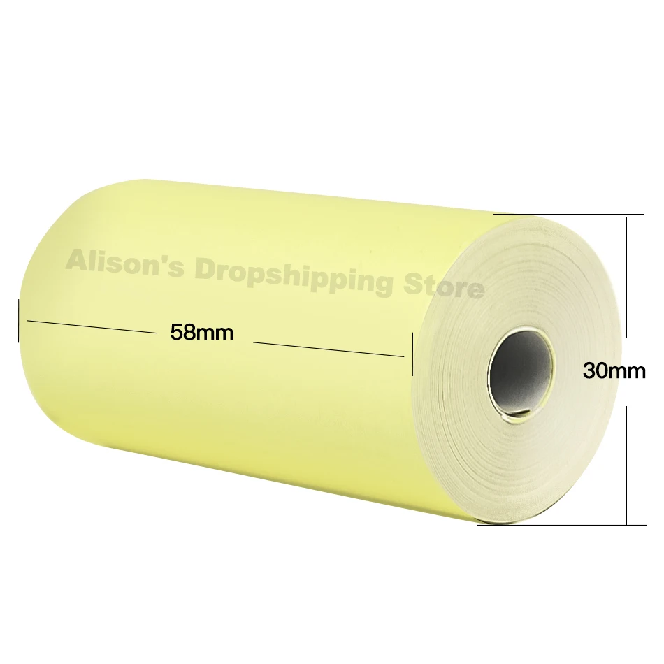 Yellow color thermal receipt photo printer paper for Peripage Paperang P1 P2 mini pocket mobiel phone bluetooth 58mm A6 | Компьютеры и
