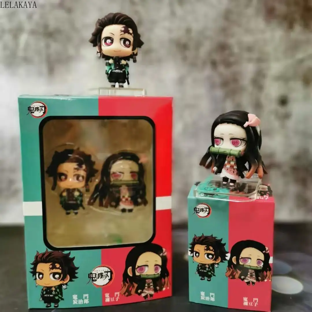 

7 см с рисунком из аниме «Демон» убийца: Kimetsu без Yaiba камадо Tanjirou Nezuko мини из ПВХ, Коллекционная модель, Прямая поставка