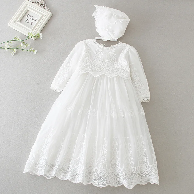 Drop Ship Lace Flowers Heabdand Baby Girl birthday party Dress Baptismal Christening Gown ball Wedding formal | Мать и ребенок
