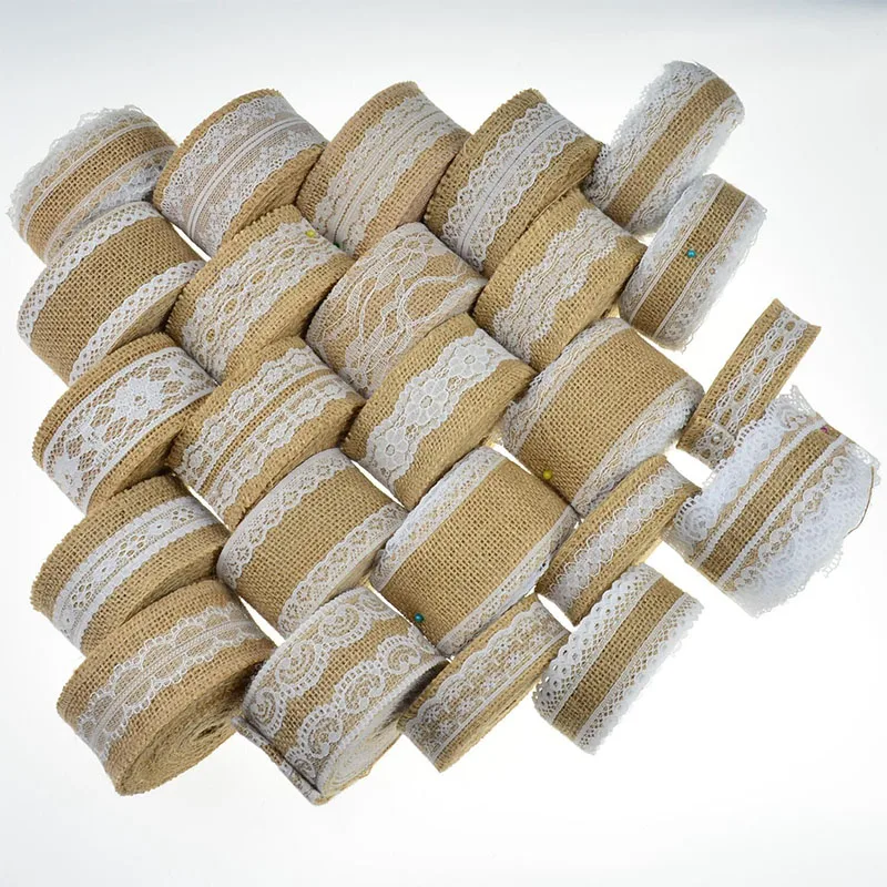 2 м 5 см лента из натуральной джутовой мешковины винтажная деревенская свадьба