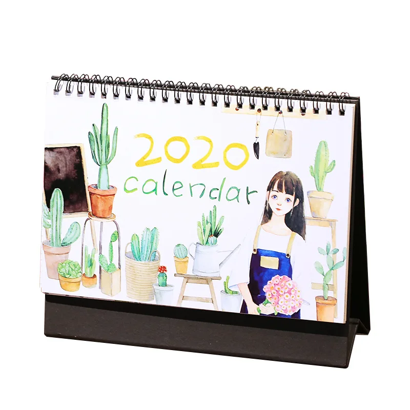 1 шт. 2020 Новый шар кактус Цветок Средний Настольный календарь блокнот для записей