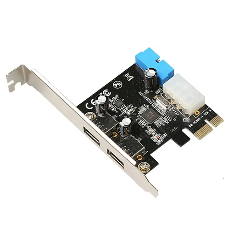 

USB 3.0 PCI-E Expansion Card Adapter 2 Port USB3.0 Hub Internal 20pin Front Interface PCI-E To USB Card Adapter