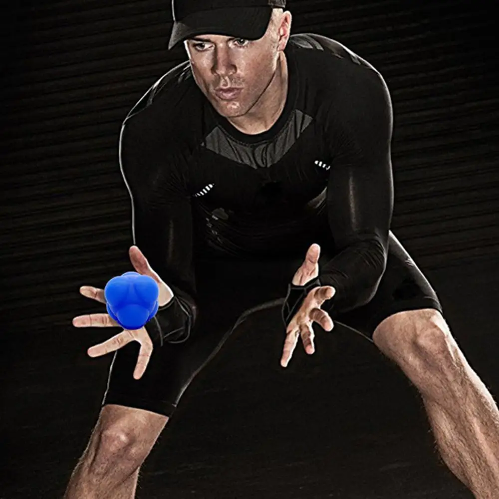 

new Silicone hexagon ball Speed and agility fitness Highly difficult physical training reaction ball sensitive fitness workout