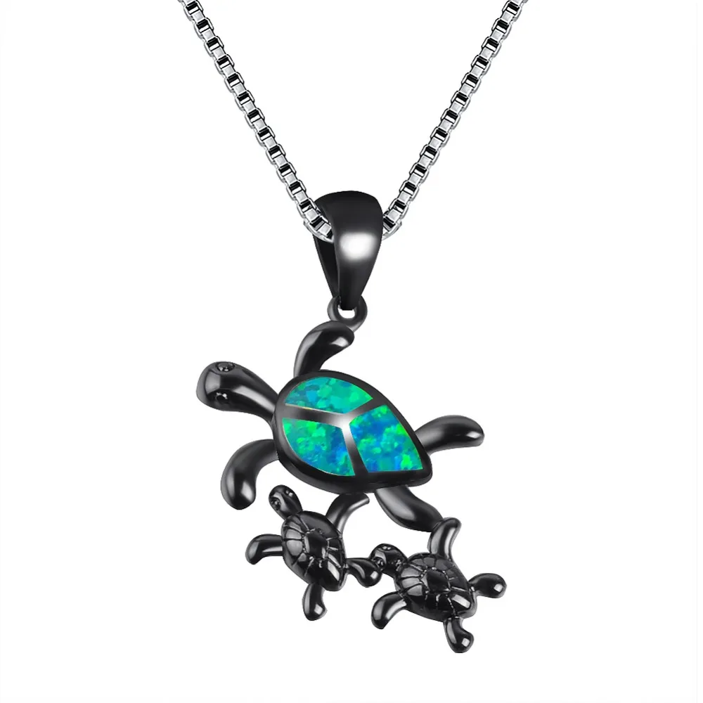 Женское ожерелье с кулоном в виде черепахи серебряного цвета | Украшения и