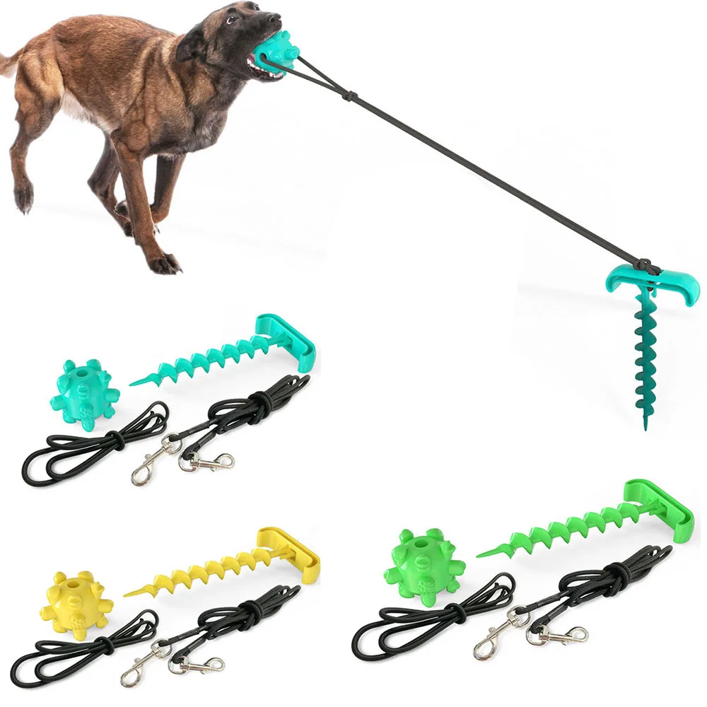 

Dog Chew Toy Outdoor Dog Peg Dog Walking Toys With Rope Puppy Training Molar Teeth Cleaning Toys Pet Supplies