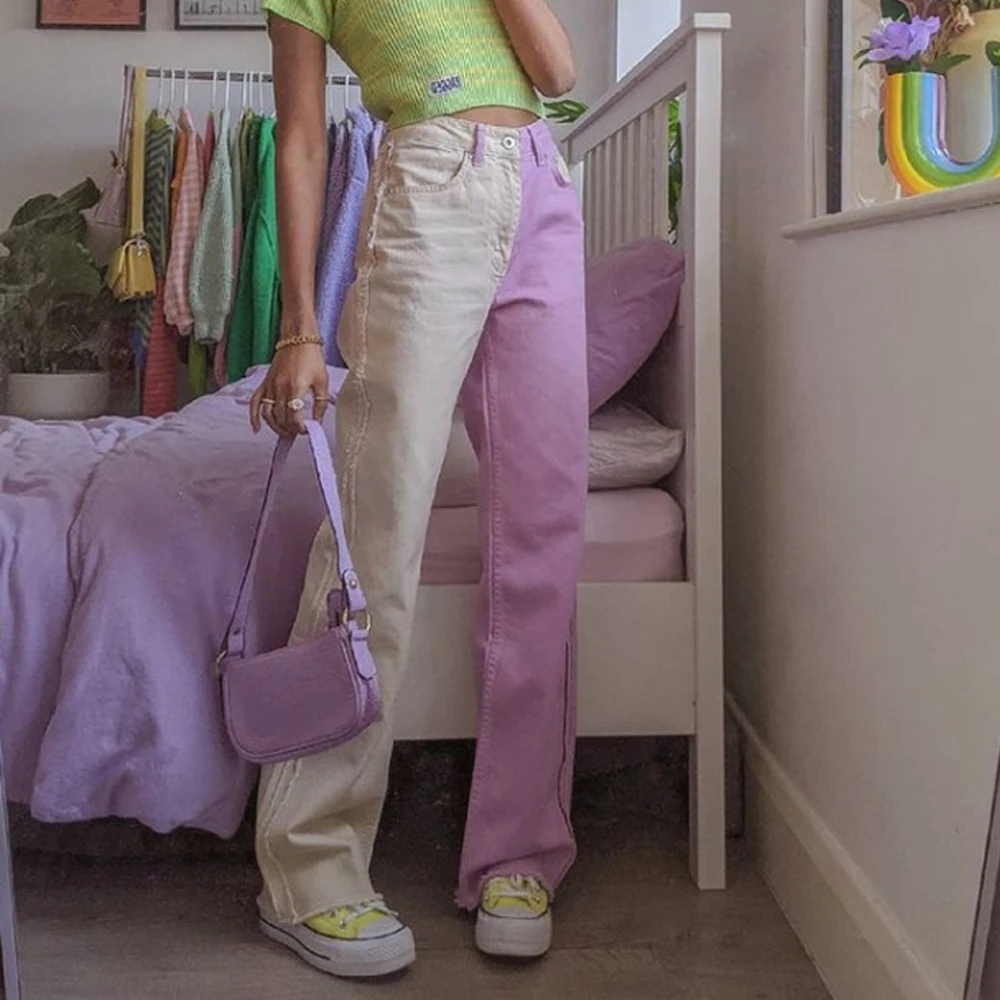 

Джинсы женские Мешковатые с завышенной талией, с широкими штанинами