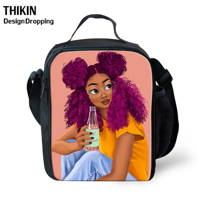 8 THIKIN Back To School черный искусства АФРИКАНСКАЯ ДЕВУШКА культуры школьные сумки для детей 3 шт./компл. школьный рюкзак школы детская книга Сумка Softback - Цвет: 8