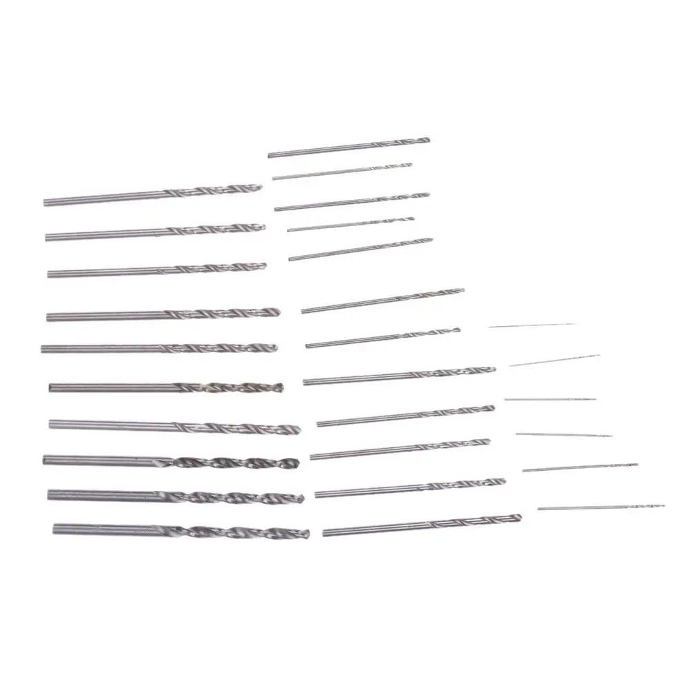 

28 Pcs Mini Micro HSS4241 Twist Drill Bit Set Metric Sizes 0.3-3.0mm for PCB Crafts Thin Aluminum Iron Sheet Plastic