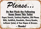Пожалуйста, не смывайте ваши мечты в туалете, жестяной знак, художественное Украшение стен,