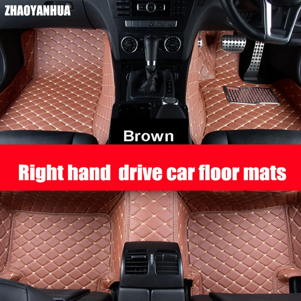 

Right hand drive Custom fit car floor mats for Volvo C30 S60L S80L V40 V60 XC60 XC90 5D heavy duty carpet floor liner