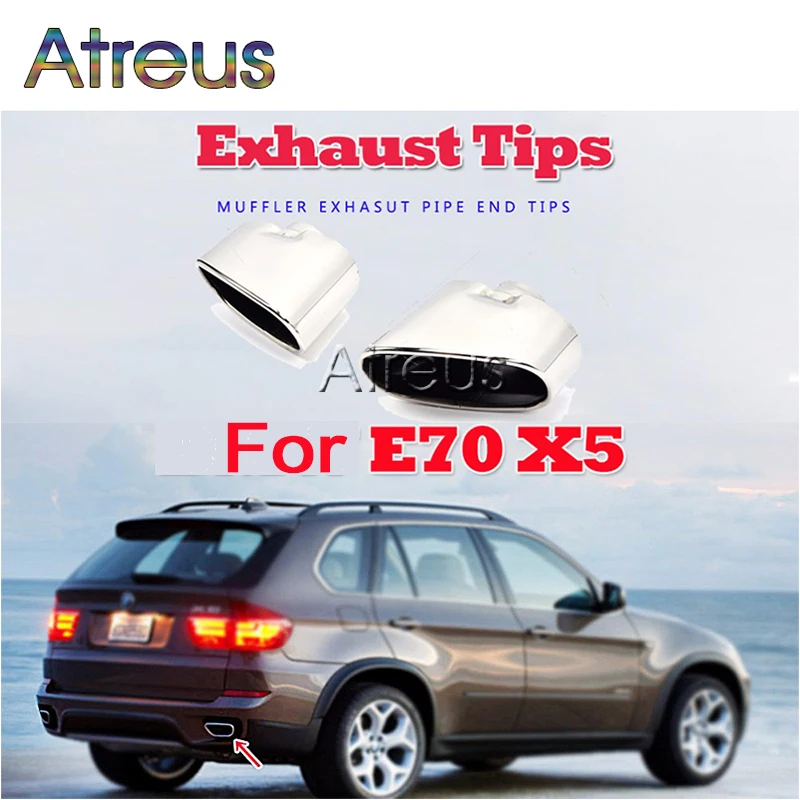 1 Набор Statinless сталь Авто глушитель трубы выхлопные наконечники крышки для 2006 2007