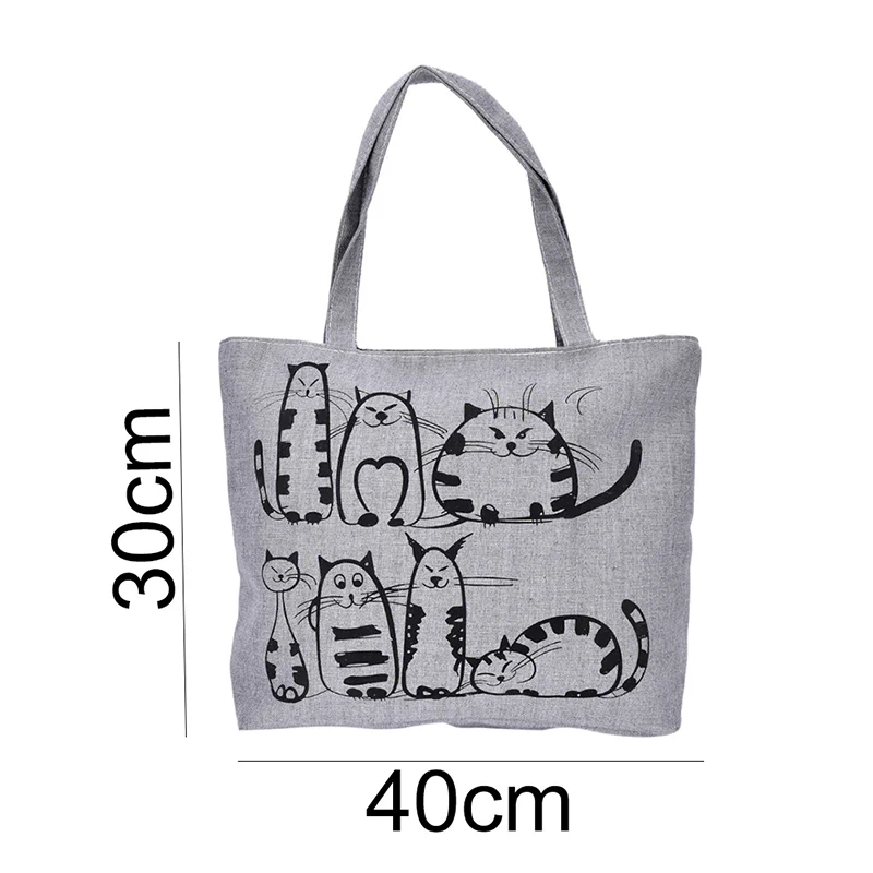 1 шт. 30*40 см кошка хозяйственная сумка большая Брезентовая через плечо