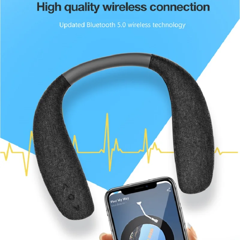 Креативная Bluetooth Колонка на шею носимая колонка Высококачественная портативная