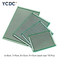 40pcs set 6x8 7x9 8x12 9x15cm printed circuit board pcb duel sides prototype breadboard 4 sizes