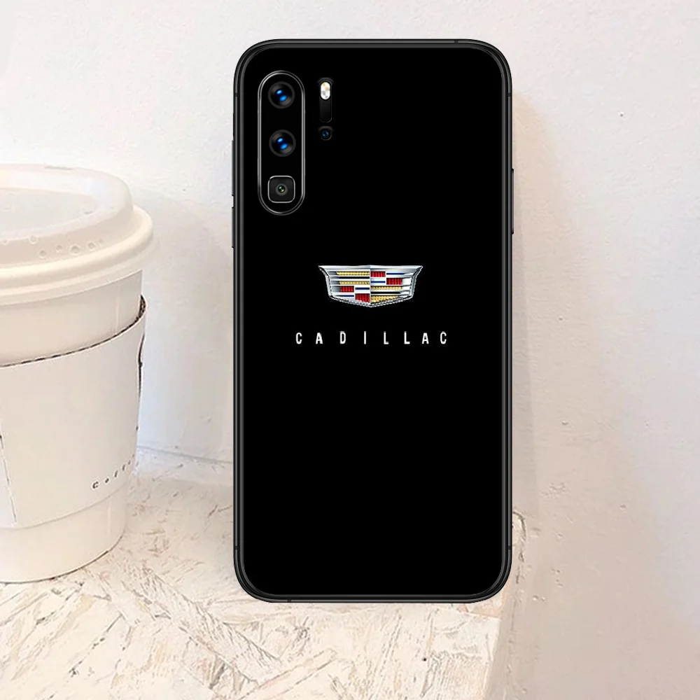 

Cadillacs Car Phone Case For Huawei P Mate Smart 10 20 30 40 Lite Z 2019 Pro black Cell Silicone Shell Tpu Coque Fashion Back