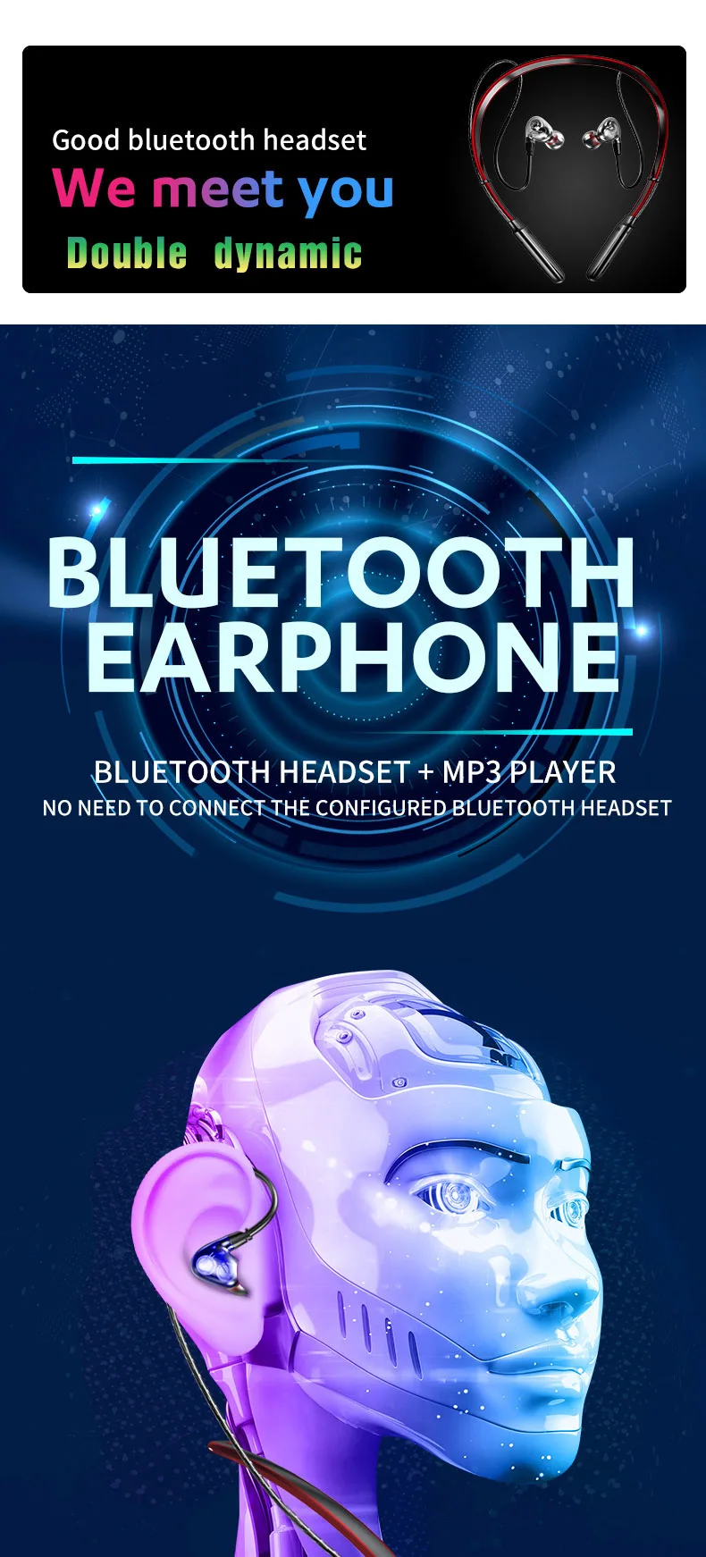 X9 двойной динамический бас звук Bluetooth наушники крюк/в уши стабильные Спортивные Беспроводные наушники 250 мАч TF карта MP3 водонепроницаемая гарнитура