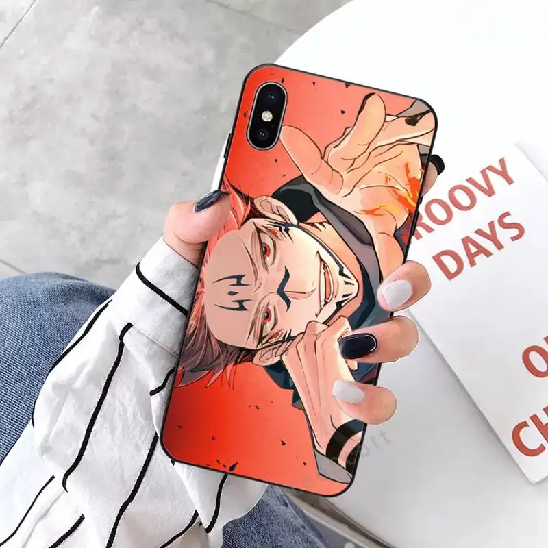 

Animados Jujutsu Kaisen Phone Case for iPhone 11 12 mini pro XS MAX 8 7 6 6S Plus X 5S SE 2020 XR