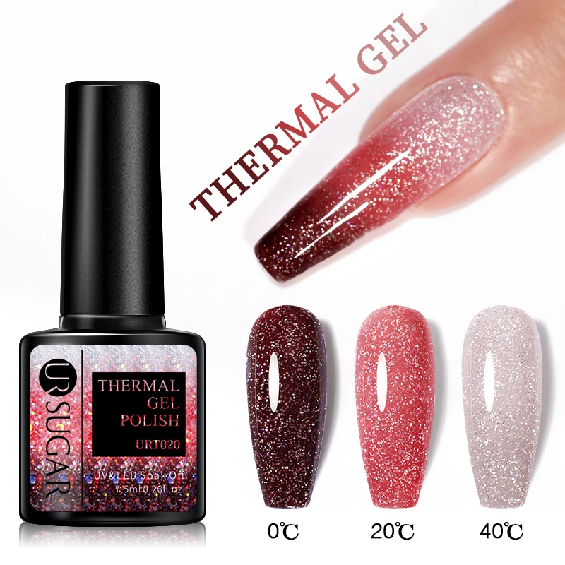 Термальный ультратонкий Блестящий УФ-гель UR SUGAR 3 цвета | Красота и здоровье