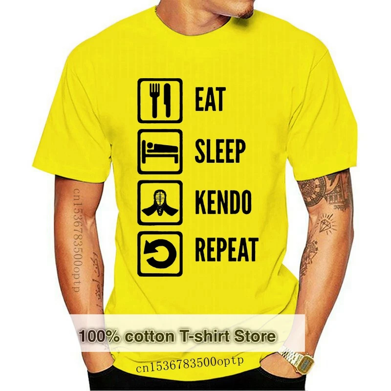 

Новая повседневная футболка Kendo для Kendo, Мужская футболка с круглым воротником и надписью, 2021 Мужская хлопковая футболка высокого качества