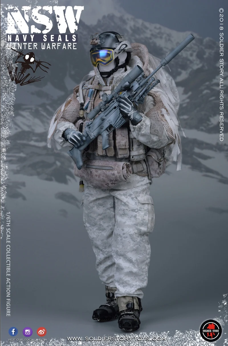 Экшн-фигурка солдатика история SS109 США NSW ВМС котики зимняя война MARKSMAN 1/6 | Игрушки