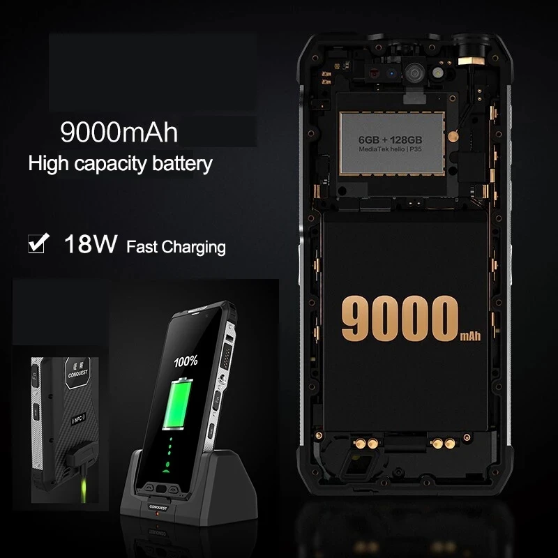 CONQUEST S18 глобальная версия прочный смартфон мобильный телефон Android 8 1 4G LTE IP68