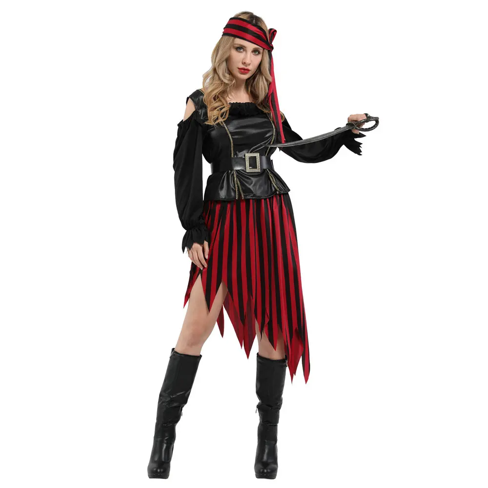 Женский костюм королевы открытого моря пиратский карнавальный на Хэллоуин