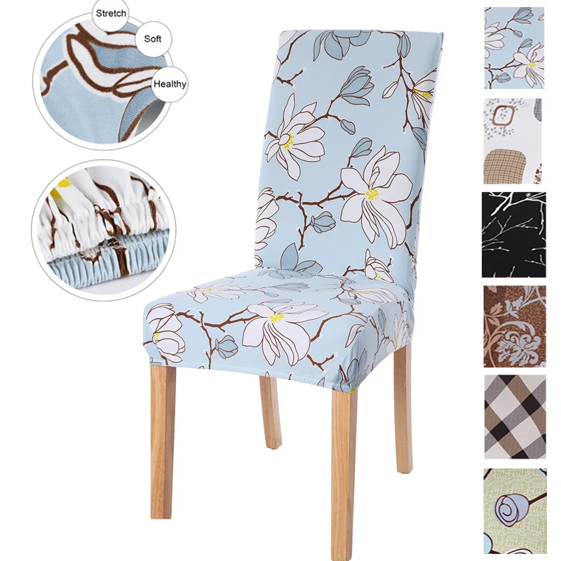 Эластичный чехол из спандекса для сидений с принтом обеденный кресла