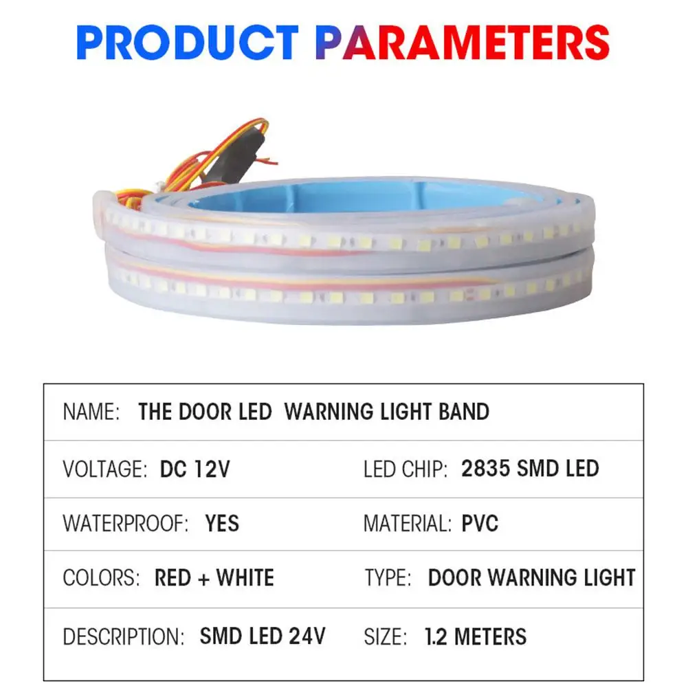 

Car Door Warning Light Anti Collision Durable LED Welcome Decor Lamp Auto Rear-end Light Strip Accessories