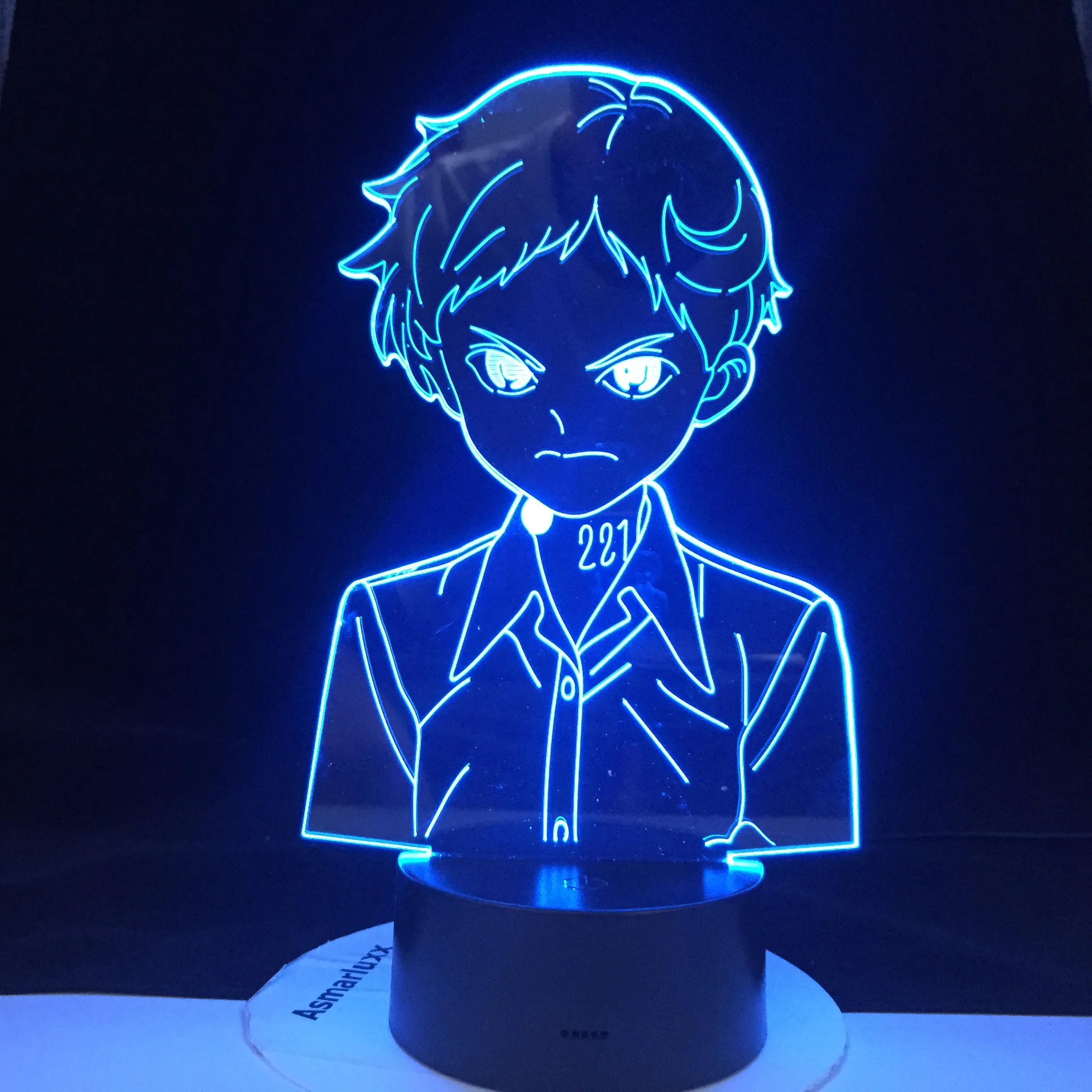 

Japanese Manga The Promised Neverland Cartoon Figure Led Night Light for Home Room Decor Kids Child Nightlight Bedside Desk Lamp