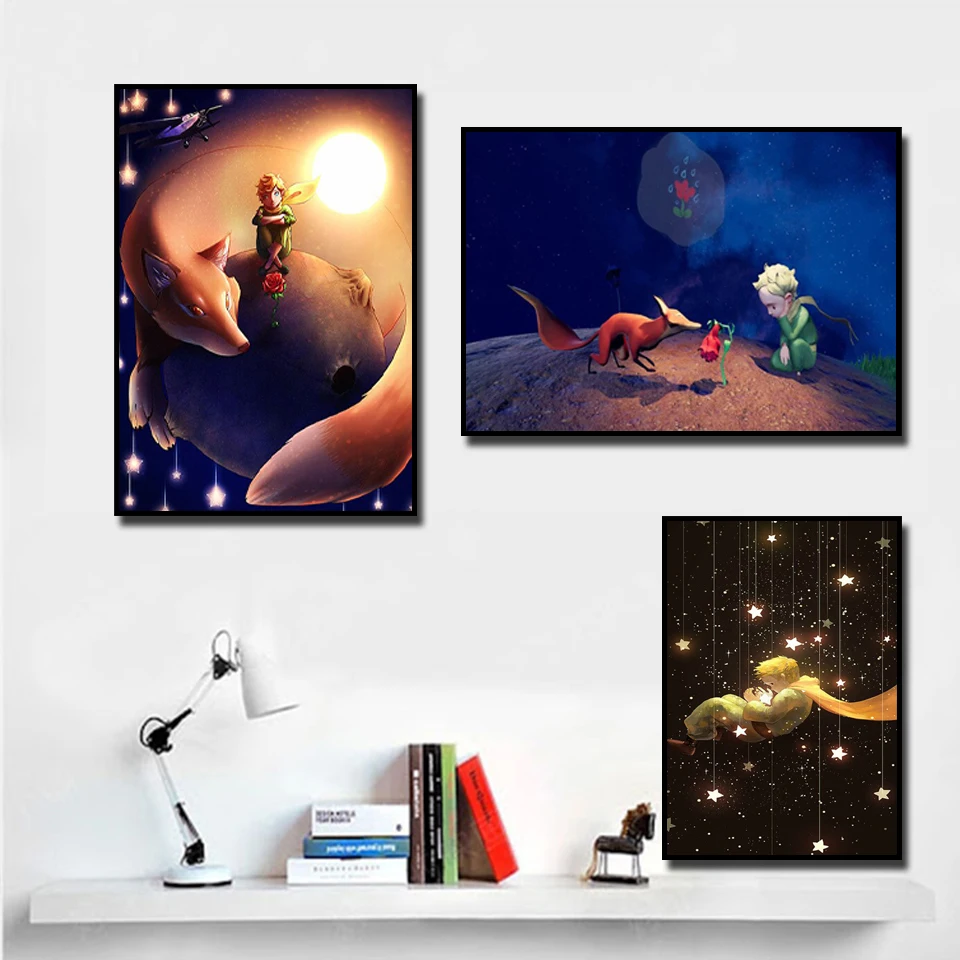 Постер с изображением Маленького принца Картина на холсте какуна розы лисы