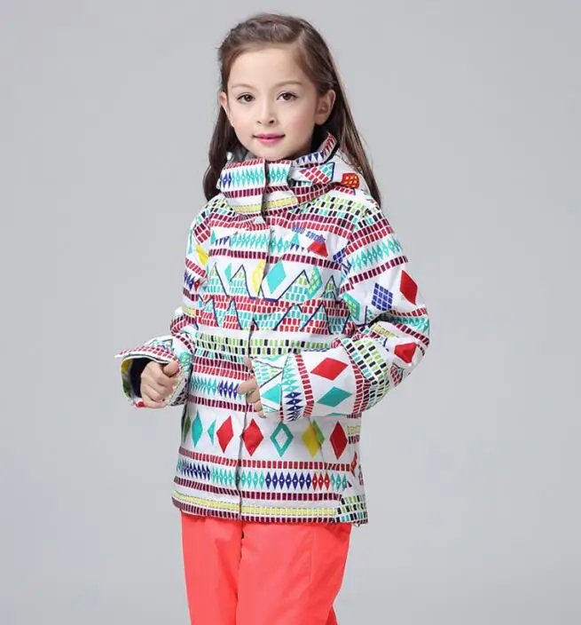 Детская зимняя Лыжная куртка GSOU для девочек водонепроницаемая ветрозащитная