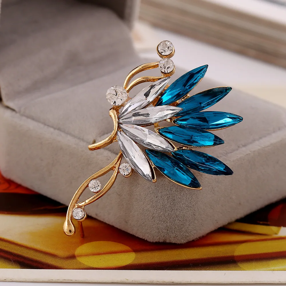 1 шт. новые модные серьги бабочки с кристаллами элегантные стразы пирсинг запонки