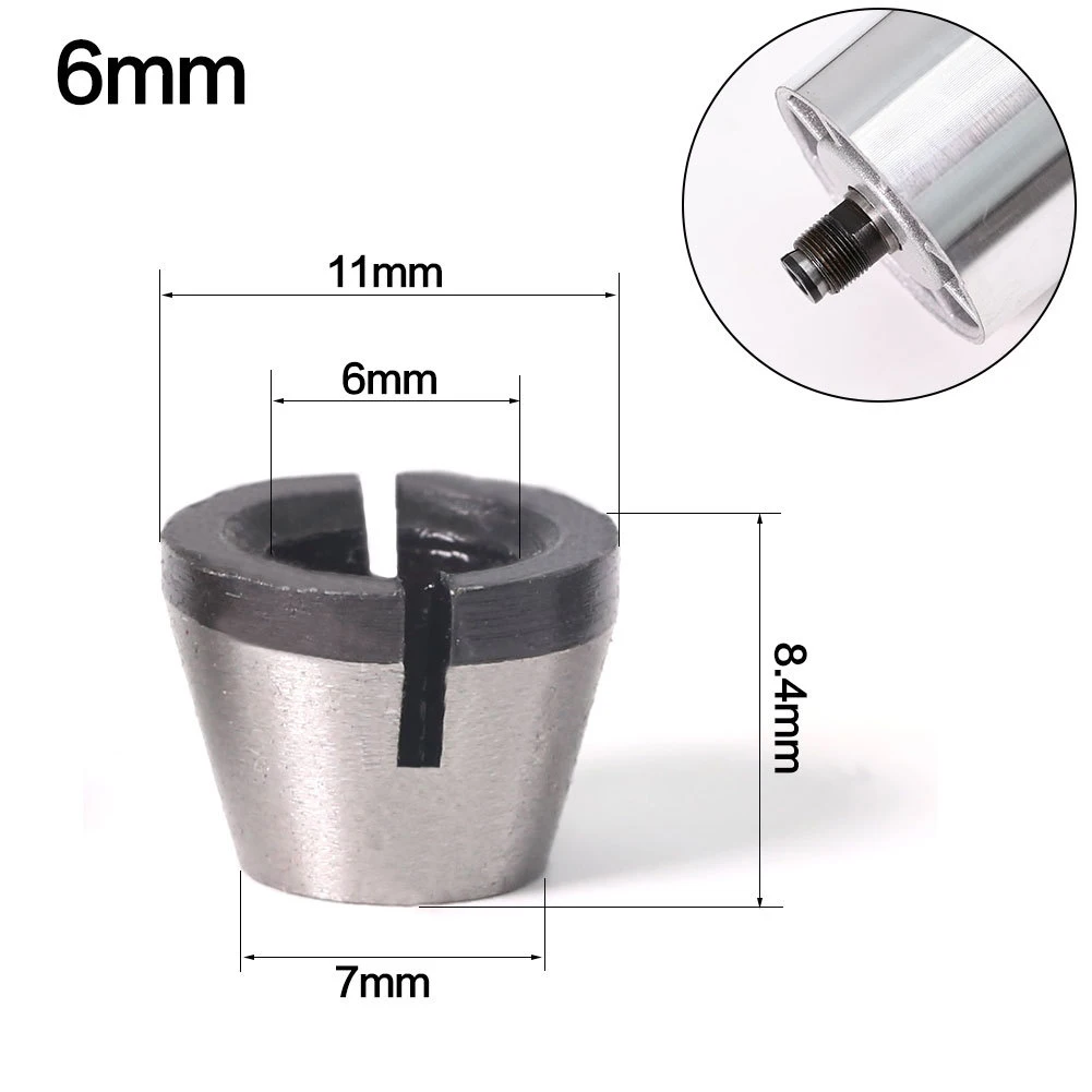 

2pcs Collet 2X Router Bit Engraving Machine Engraving Trimming Machine 6mm 1/4"