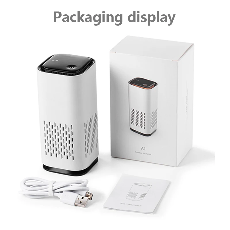 

Newest Air Purifier Air Cleaner for Home Xiomi HEPA Filters 5v USB cable Low Noise Air Purifier with Night Light Desktop For Car