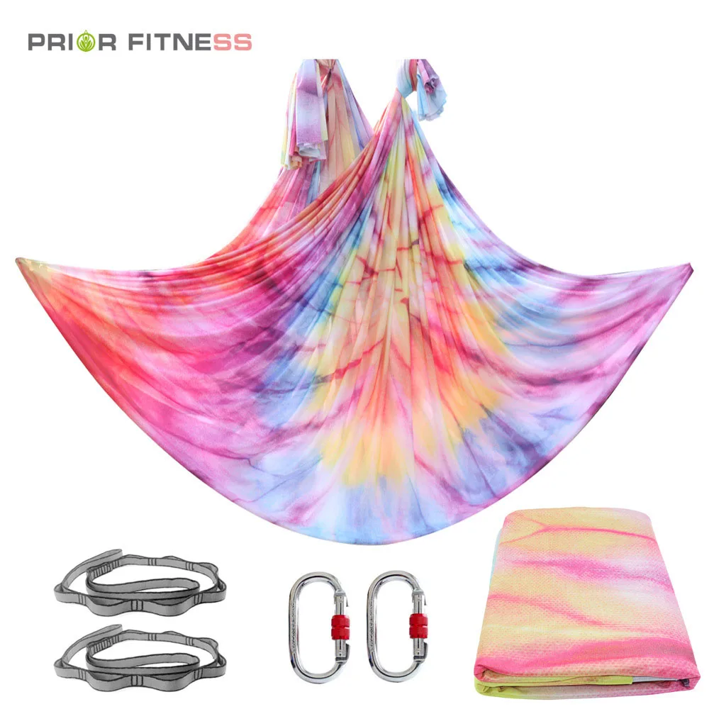 Комплект гамака для занятий йогой PRIOR FITNESS 16 5 метров анти гравитационное