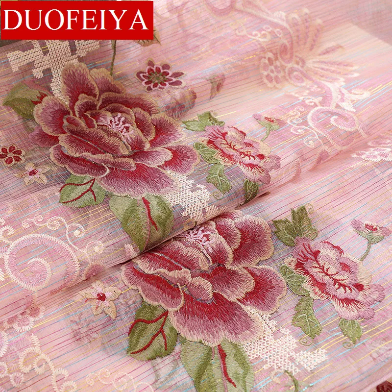 

European Luxury elegance Blackout curtain for Livingroom embroidery curtains for Bedroom Shading French Window Kitchen fabric