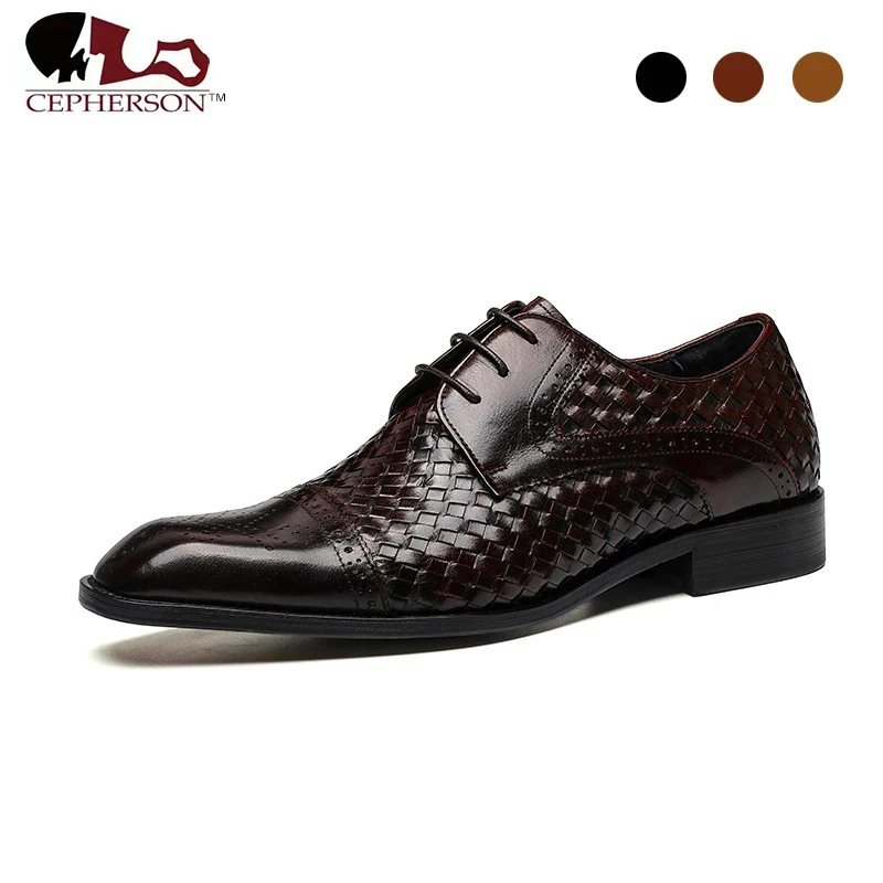 

Derby Dress Bridegroom Black Shoes Genuine Leather Designer Handmade Best Men Shoes Original Casual Business