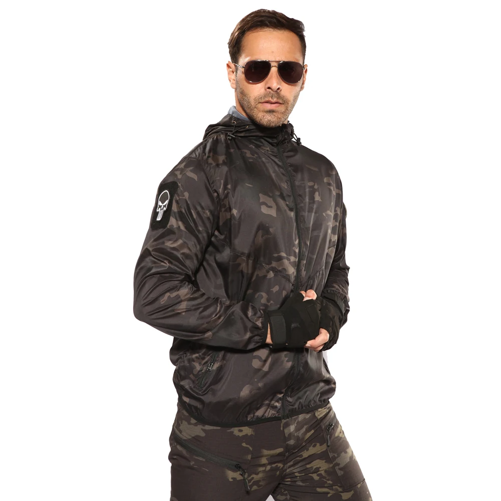 Камуфляжные Тактические Кожаные куртки для мужчин ультра легкие быстросохнущие